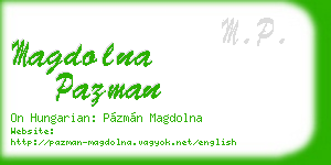 magdolna pazman business card