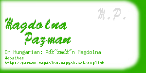 magdolna pazman business card